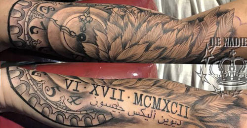 tatuaje de alas hecho por Infierno Jackson Heights NY 