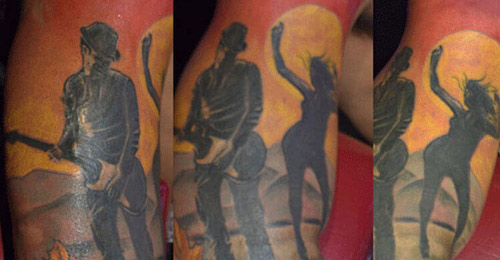 Happy tattoo done by Infierno