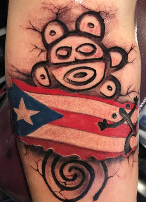 Boricua tattoo done by Rene ramos